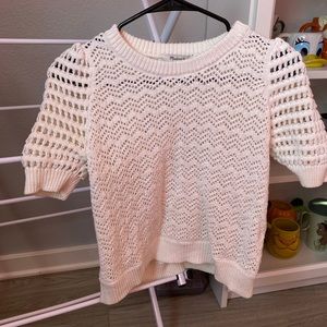 Off White Crochet Madewell Top